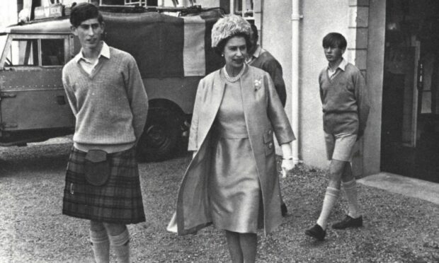 The Queen often visited the school for formal and informal occasions. Supplied by Gordonstoun School.