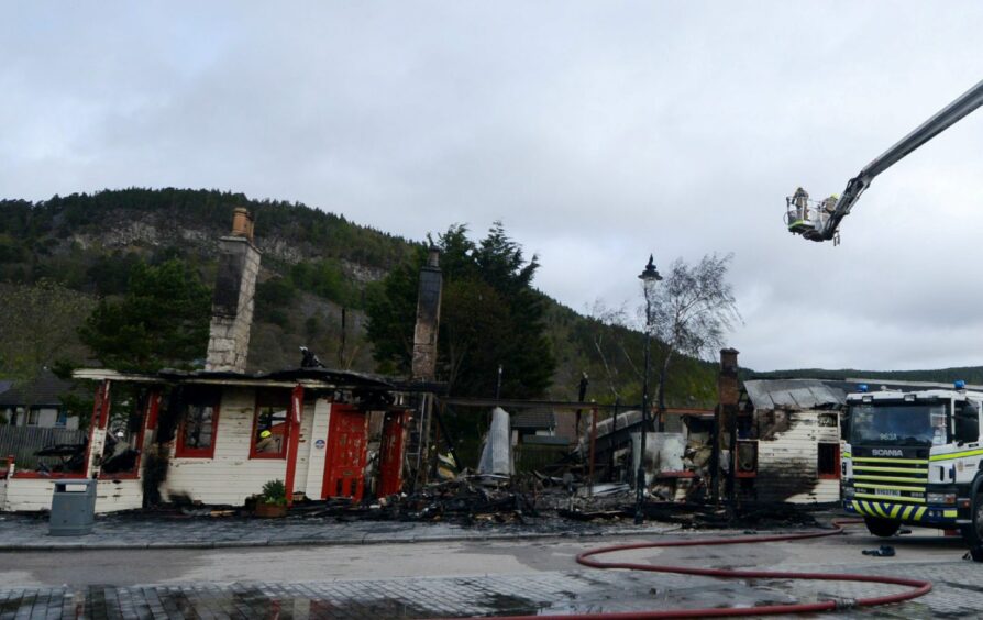 The Old Royal Station in Ballater burnt to the ground on inMay 2015 after a fire broke out. 