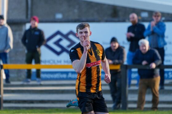 Huntly striker Andrew Hunter.