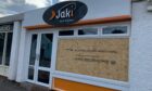 The window at Jaki's Fish and Chip Shop has been boarded up. Photo: DC Thomson