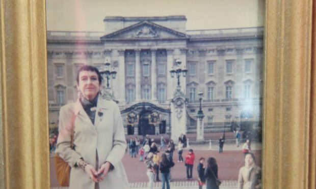 Griselda McGregor at Buckingham Palace. Picture supplied by Griselda McGregor