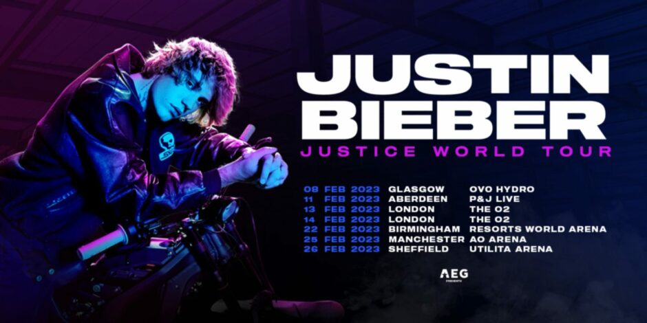 Justin Bieber is meant to perform in Aberdeen next year.