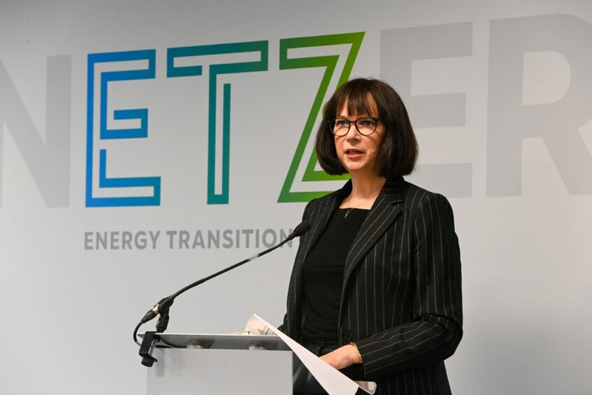 ETZ Ltd chief executive Maggie McGinlay heralded progress towards getting the energy transition zone built at St Fittick's Park in Torry after government reporters backed the plans. Picture by Kenny Elrick/DCT Media.
