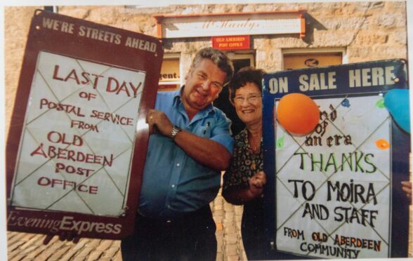 Former McHardy's Old Town newsagents Moira and Owen Bisset