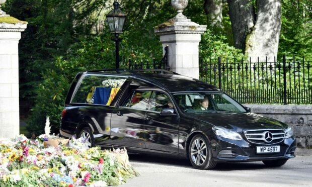 The Queen leaving Balmoral for the final time. Photo: Kami Thomson/DC Thomson