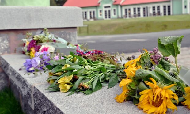 Flowers under the Jubilee Arch in Braemar. Photo: Kami Thomson/DC Thomson