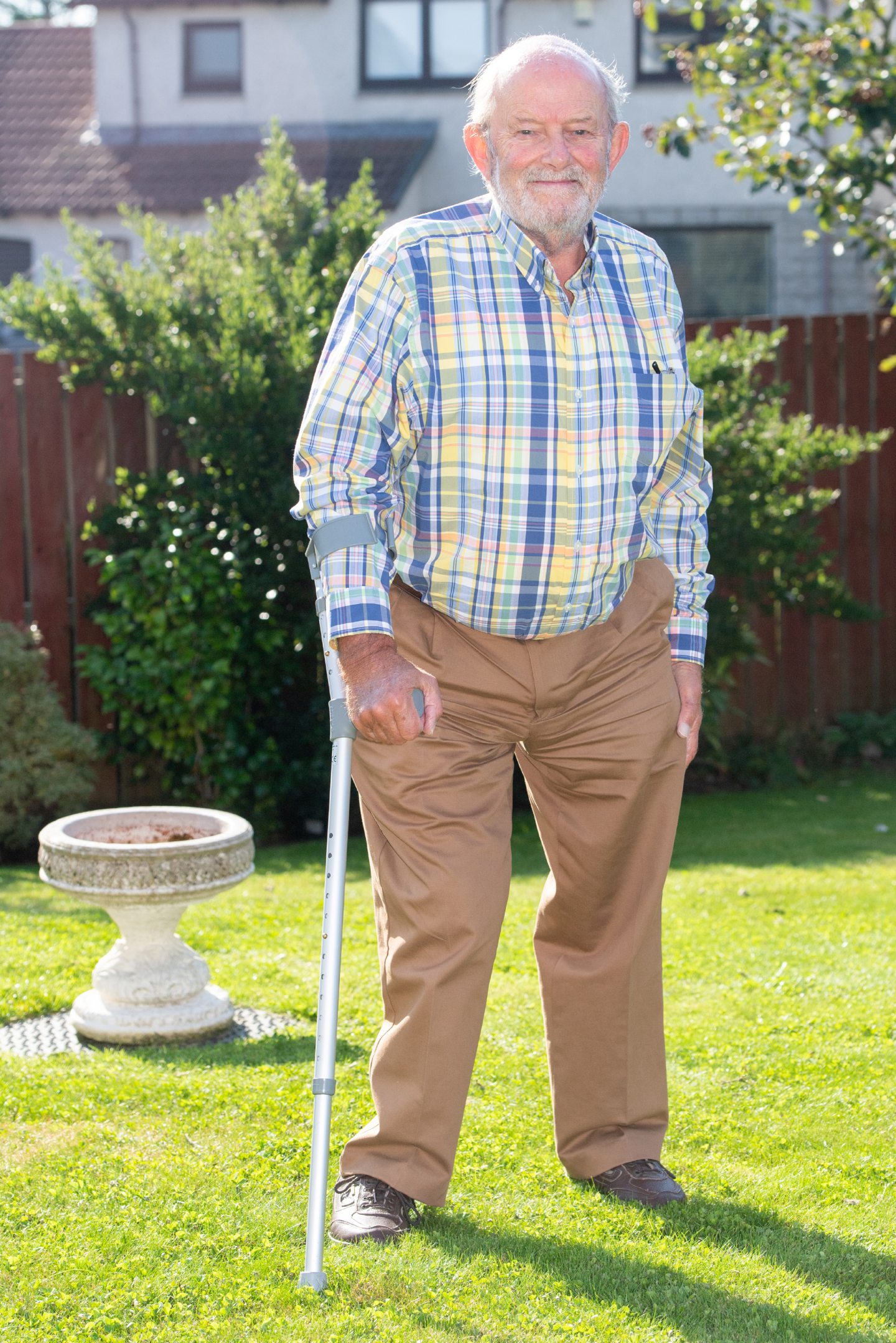 Geoff, at home in Portlethen, was once told osteoporosis rarely affects men. Picture by Kami Thomson 