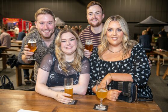The North Hop craft spirits and food festival at P&J Live, Aberdeen. 
In picture is: 
Kelsey Simpson, Emma Jones, Jordan Jones, Holly Cameron.  
All pictures by Kami Thomson / DC Thomson.