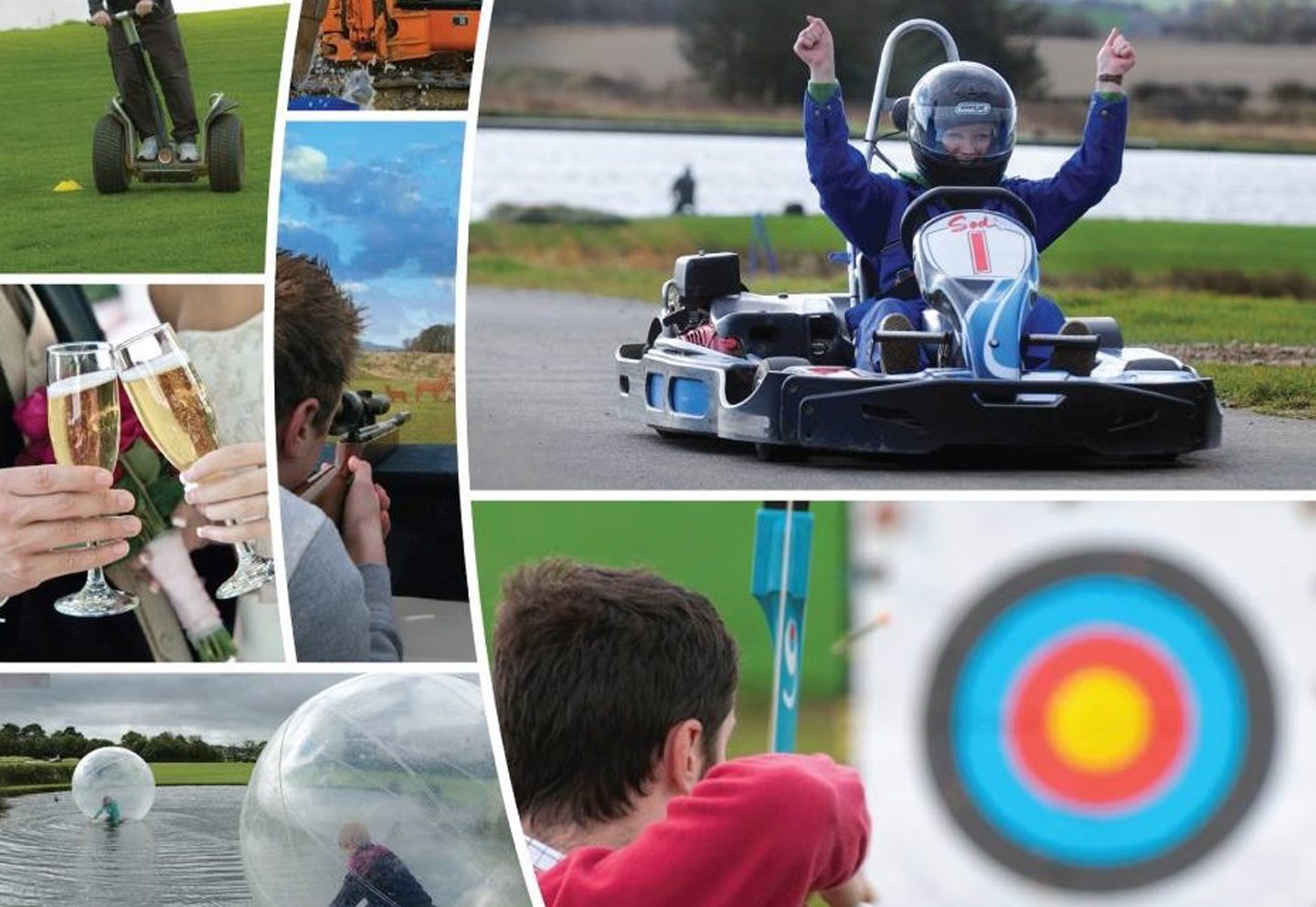 Collage of things to do for October holidays at Lochter Activity Centre