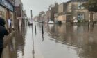 Stonehaven town centre has been flooded.