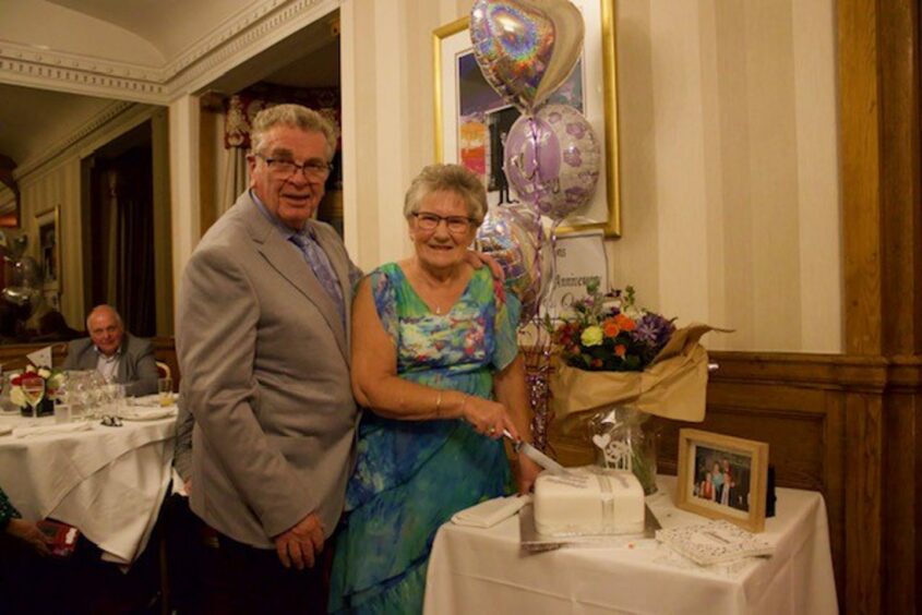 Moira and Owen Bisset celebrating their 60th wedding anniversary at the Atholl Hotel