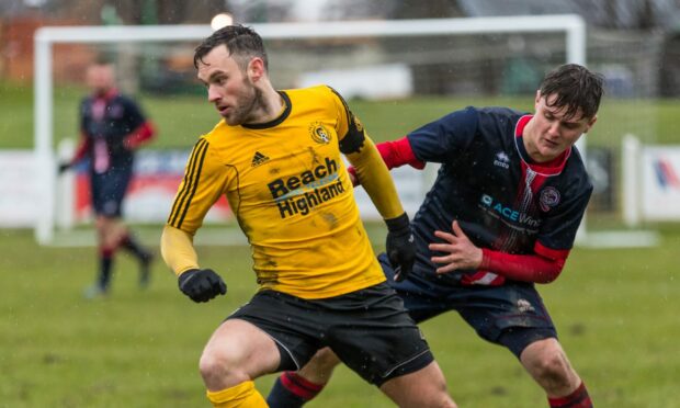 Wayne Mackintosh, left, has re-signed for Nairn County.