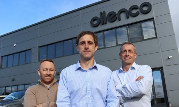 l-r Blair McCombie, operations director, Dave Fisher, business development director, and Warren Ackroyd, managing director, Oilenco.