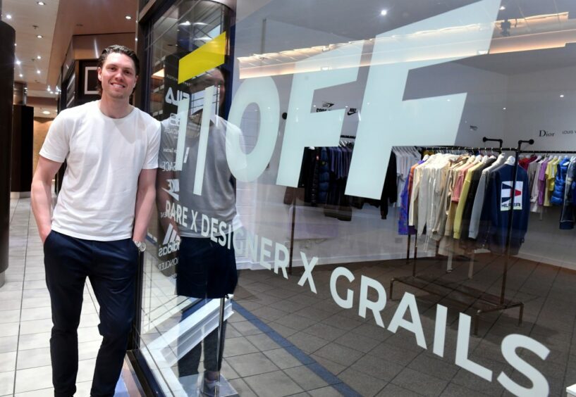 Aberdeen rapist Ryan Steehouder outside his clothes store 1 Off in 2020.