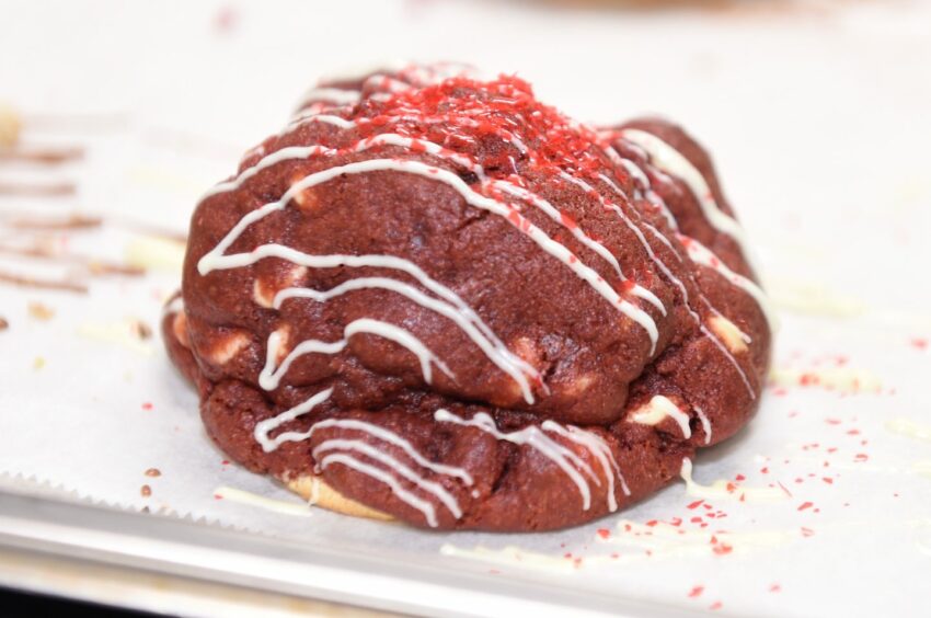 A red velvet cookie.
