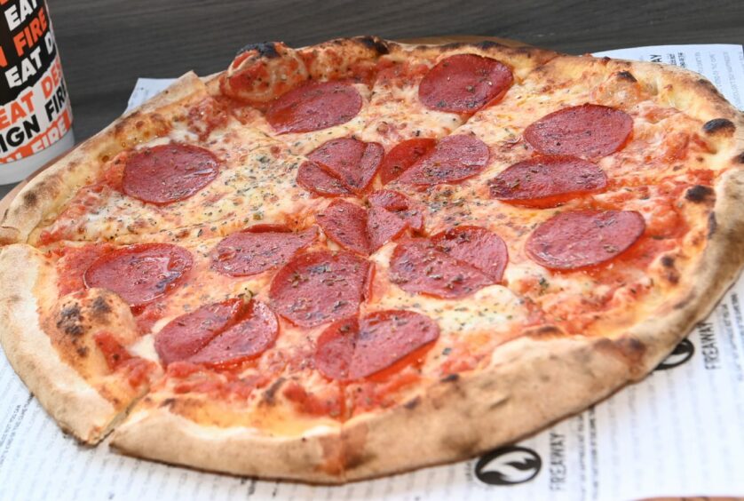 Pepperoni pizza from Fireaway pizza