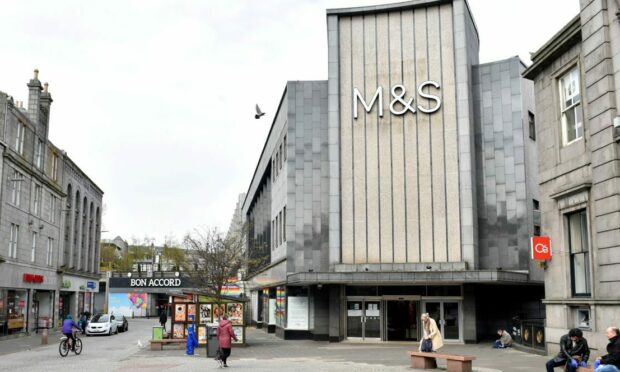 Marks and Spencer in St Nicholas Street, Aberdeen during the Coronavirus outbreak. Picture by Darrell Benns/DC Thomson