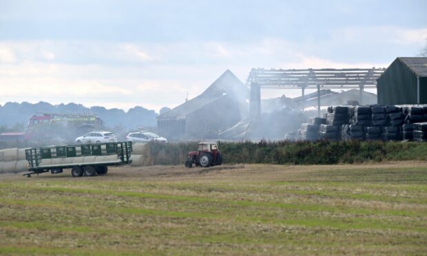The fire has been ongoing since Tuesday at 3.30pm. Picture by Sandy McCook.