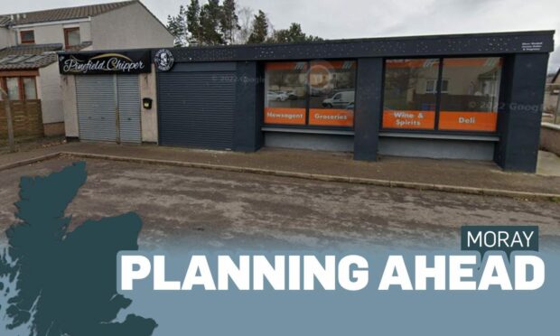 Former convenience store and barber shop at Pinefield Crescent, Elgin which could be turned into takeaway.