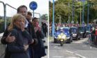 Mourners turned out in their thousands to see the Queen's cortege through Aberdeen. Picture by DCT Media.