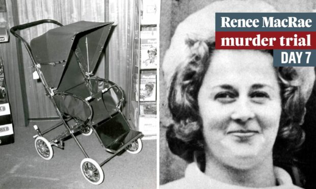 Renee MacRae and the pushchair of her son Andrew