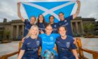 Aberdeen's Selina Edwards, second from left in top row, will represent Scotland at the Street Soccer Nations Cup this weekend. (Photo by Steve MacDougall / DCT Media)