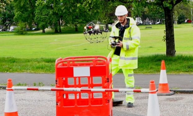 The drone technology will be rolled out in Aberdeen. Picture supplied by Scottish Water.
