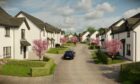 Row of detached houses.