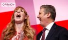 Labour leader Keir Starmer and deputy leader Angela Rayner share a joke at the party's conference (Photo: Adam Vaughan/EPA-EFE/Shutterstock)