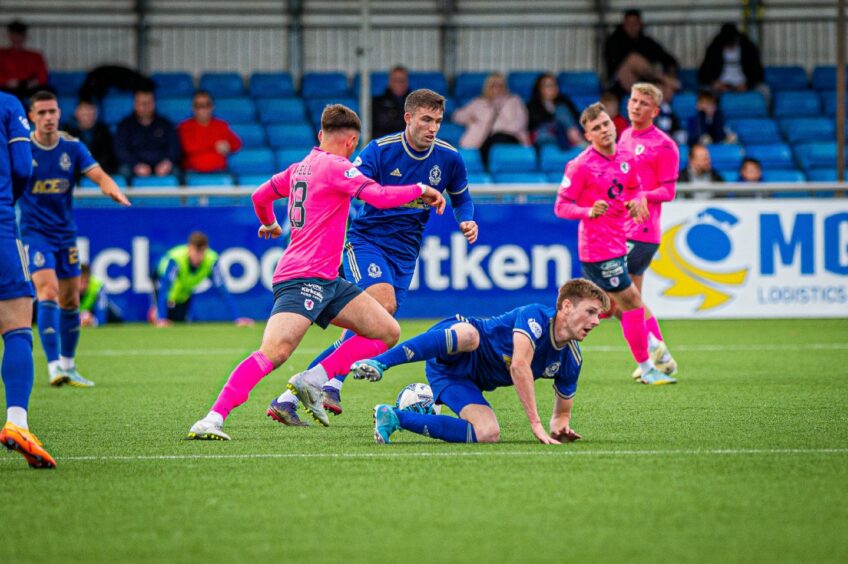 Blair Yule returned to the Cove Rangers side against Raith Rovers. Image: Wullie Marr/DC Thomson