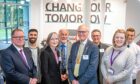 The launch of RGU's law clinic. L-R: Dean of RGU's Law School John Clifford, Chris Hood community centre manager, Lady Carmichael, John Dunn, Lord Provost, Dr Adrian Crofton, Hannah Darnell and Calum Graham. Picture by Wullie Marr / DC Thomson.