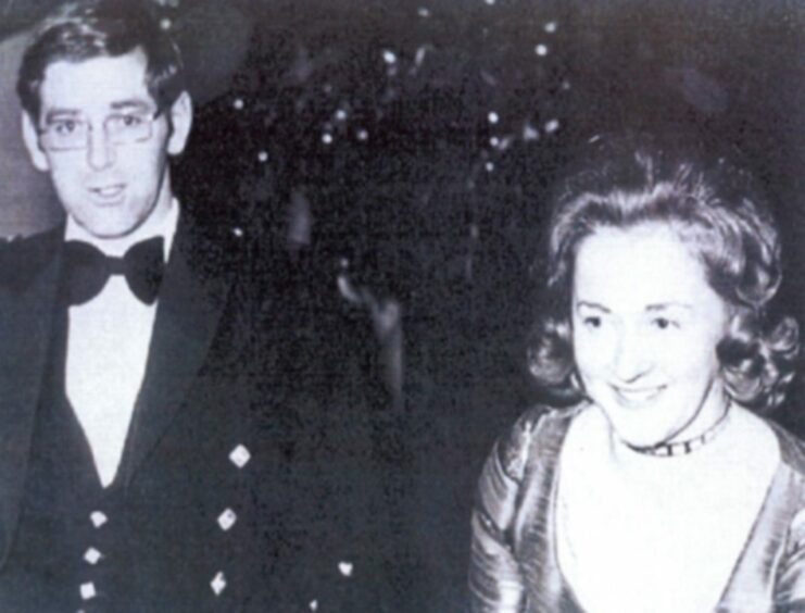 Black and white photo of Renee MacRae and Bill MacDowell