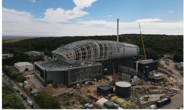 A view of the Aberdeen Incinerator, photographed in August 2022.