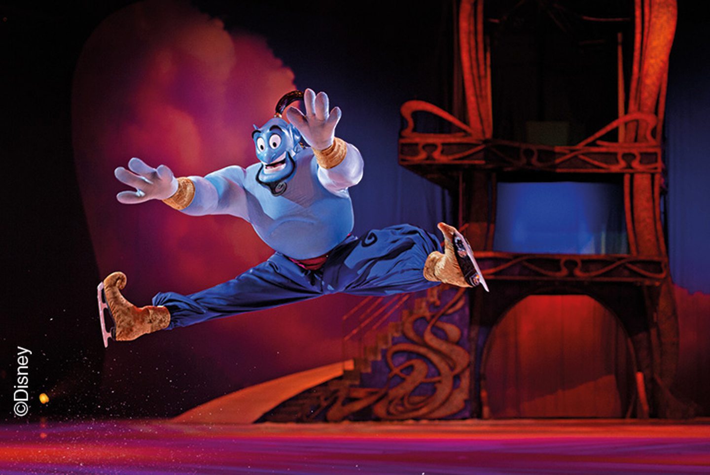 Aladdin's genie during the Disney on Ice show