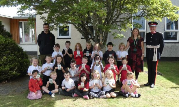Glenurquhart pupils were among 7,000 to receive a commemorative Jubilee coin for their Junior Forester Award.