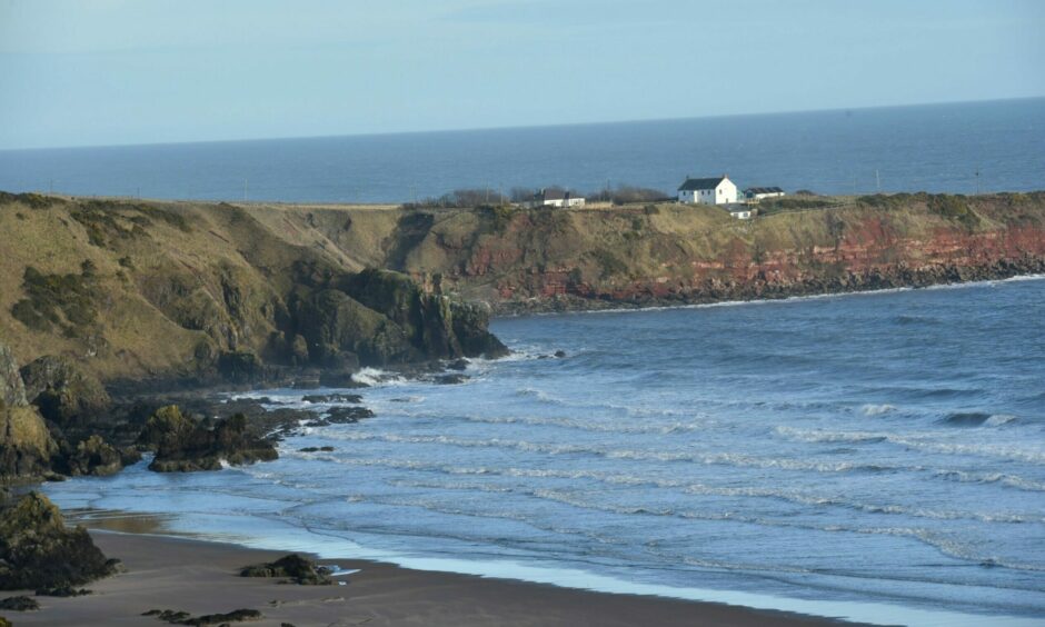 The beach in St Cyrus, the town where the thefts happened