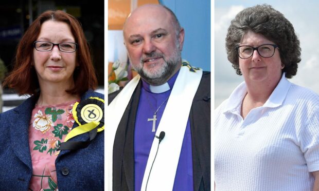 Councillor Louise McAllister, Rev Carl Irvine and Councillor Gillian Owen.