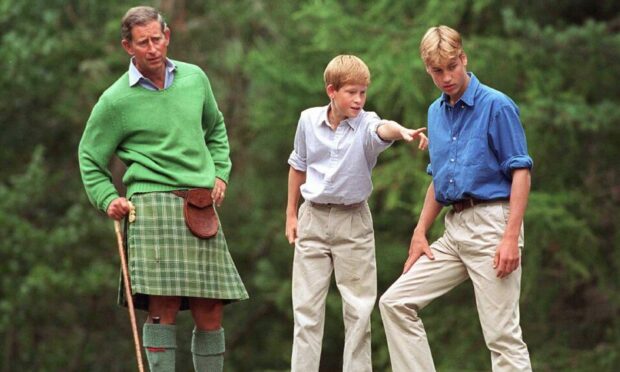 Prince Charles With Prince William And Prince Harry