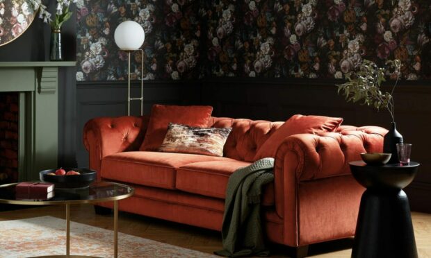 Oxford four-seater in Heritage Sunset, £1,599, Sofology.