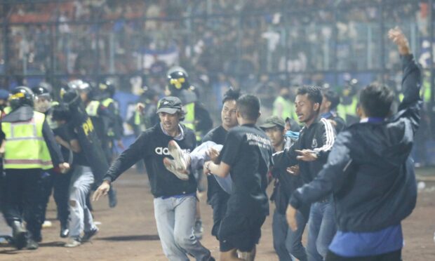 At least 125 people were killed at a football match in Indonesia on October 1 2022. Image: Xinhua/Shutterstock