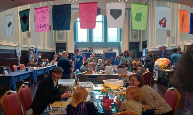 A busy convention happening in Stornoway town hall.