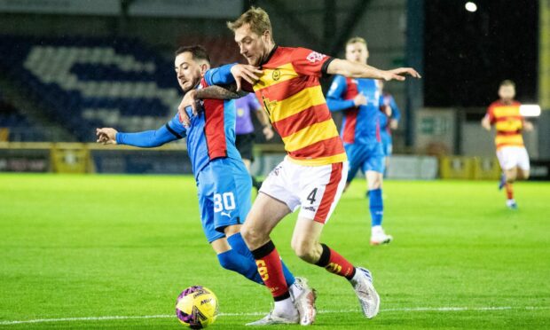 Caley Thistle's Steven Boyd in action against Partick Thistle. Image: SNS