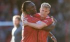 Leaders. Aberdeen captain Anthony Stewart and vice captain Ross McCrorie after the 2-0 defeat of Hearts.