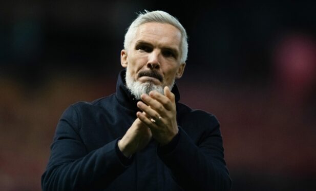 Dons boss Jim Goodwin after the 4-1 win against Partick Thistle