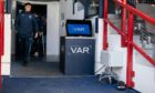 The VAR station at the Global Energy Stadium in Dingwall. Image: SNS