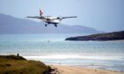 Loganair operates daily flights between Barra and Glasgow. Image: James Fraser/Shutterstock.