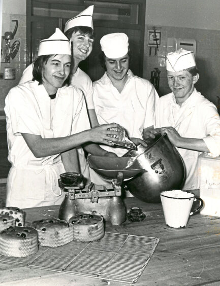 Baking students in action during a competition at Aberdeen Technical College