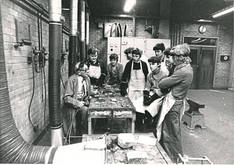 Students at Aberdeen Technical College in a welding class