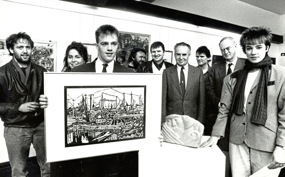 1989 - A permanent exhibition of prize-winning works by young North-east artists has opened to the public in an Aberdeen hospital.