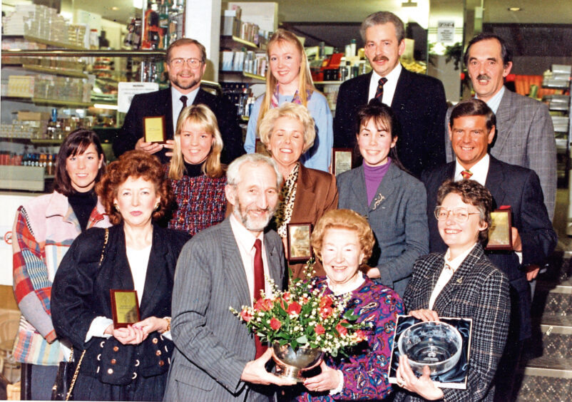 1992 - The Aberdeen City Centre Association present awards to traders in the city.